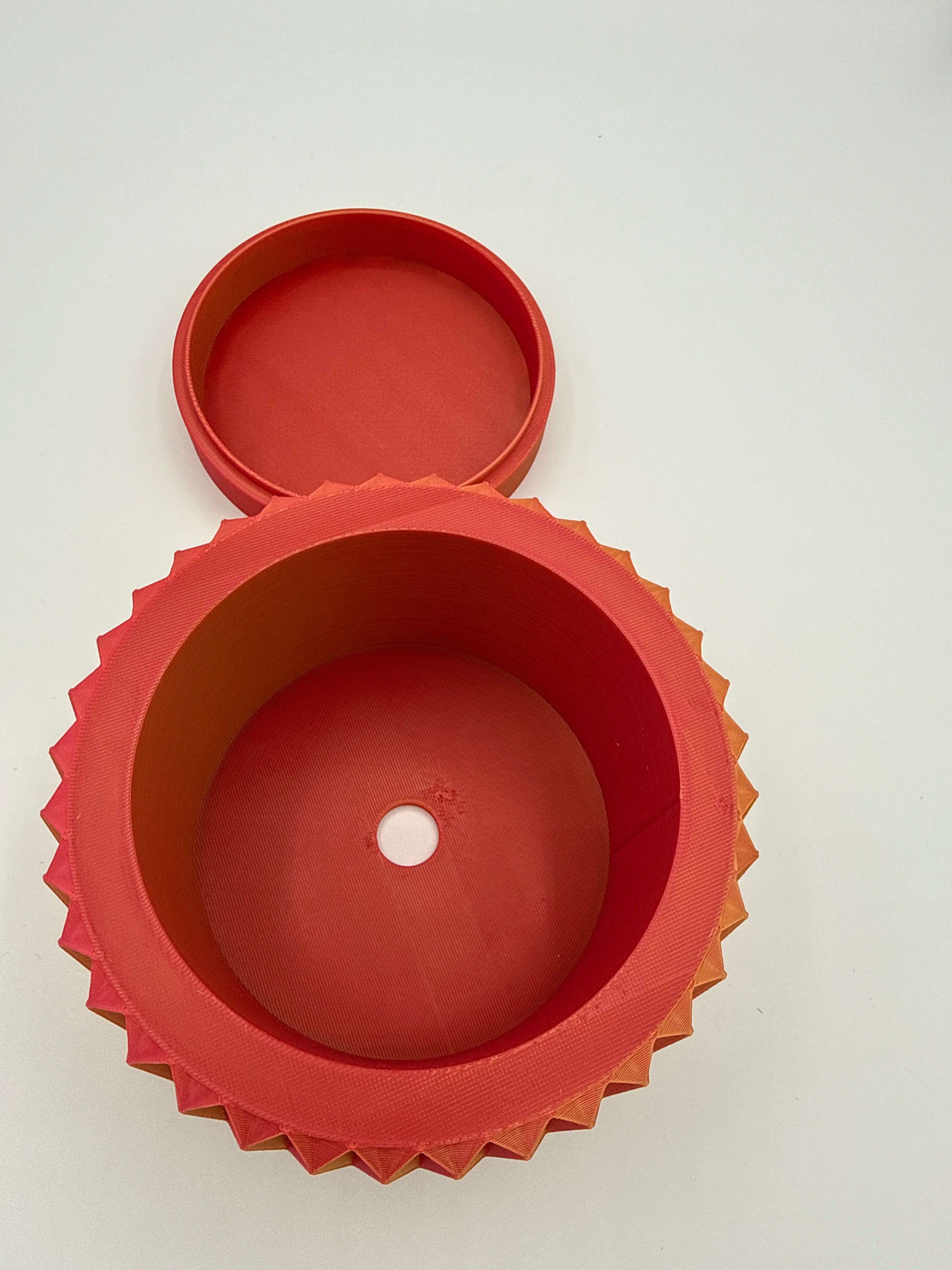 Crimson Faceted Planter | 3D Printed Indoor PLA Pot with Drip Tray