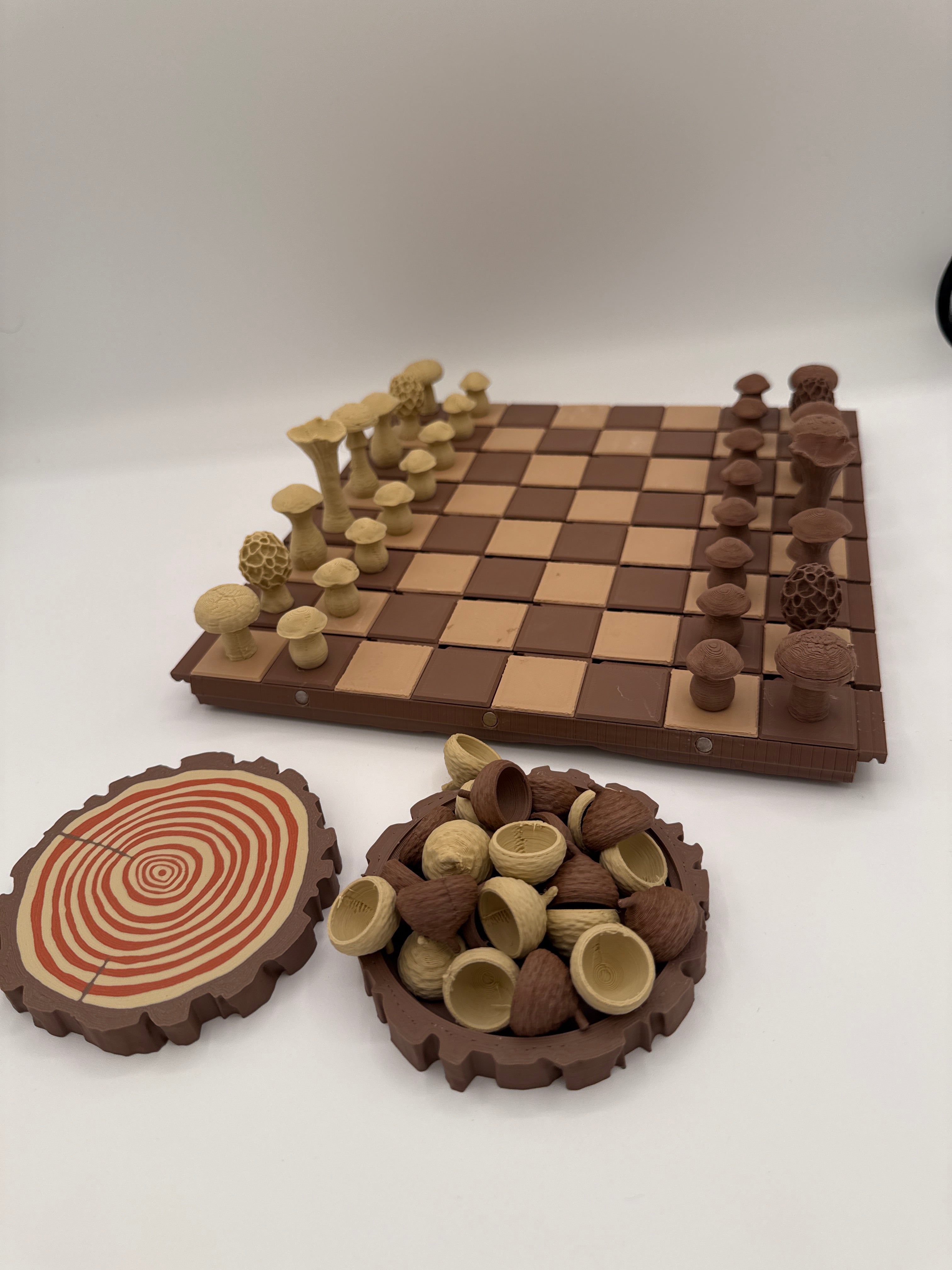 🌲 Forest Chess Set – Mushroom Kingdom Edition 🍄