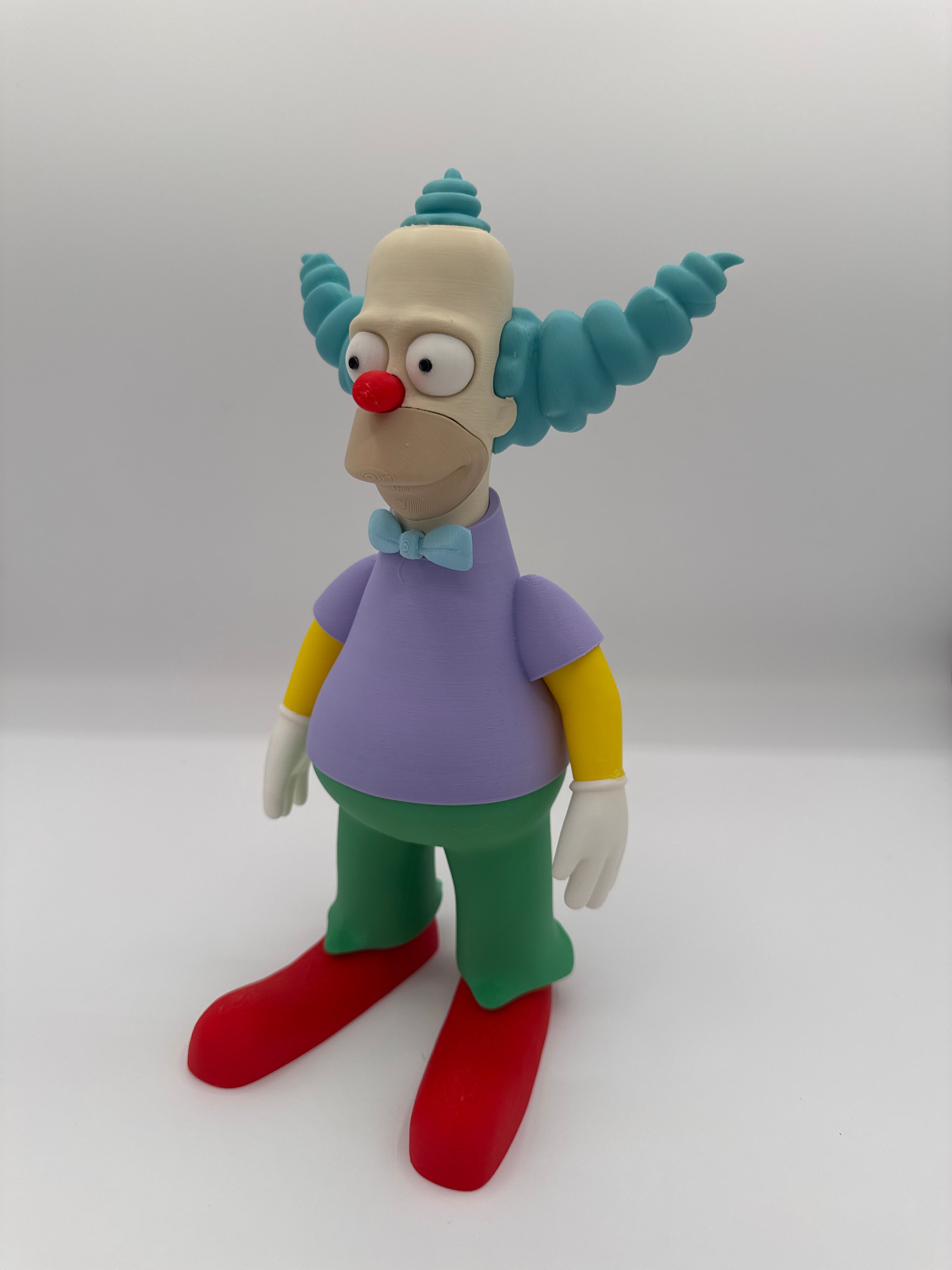 Krusty the Clown Collectible Figure – 3D Printed PLA Display Toy